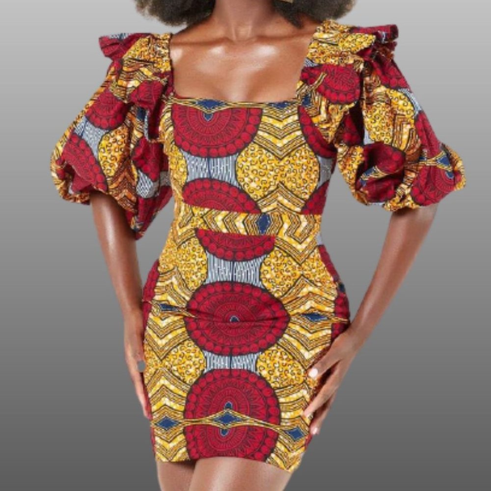Mini African Print Dress